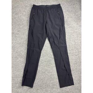 Paskho Jogger Pants Mens Large 35x30 Black Lightweight Elastic Waist Zip Pockets